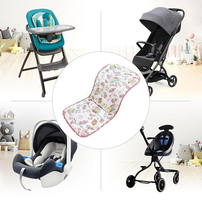 Baby Stroller Cushion,Infant Car Seat Insert-Reversible Universal Breathable and Soft Newborn seat Liner for Stroller,100% Cotton Seat Pad Liner for Newborns-34x78cm,1 Pack(Pink Princess)
