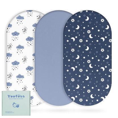 Yoofoss Pack and Play Sheets Fitted, Mini Crib Sheets 2-Pack for Pack N Play Mattress, Stretchy Playard Sheet, Soft and Breathable Green+Giraff