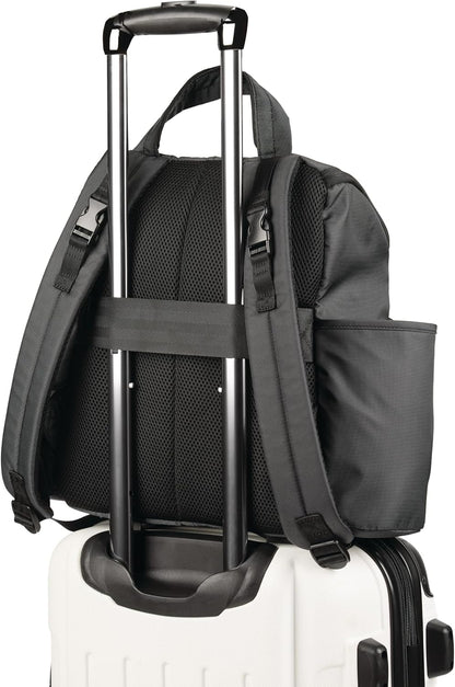 Skip Hop Diaper Bag Backpack: Forma, Multi-Function Baby Travel Bag with Changing Pad & Stroller Attachment, Jet Black
