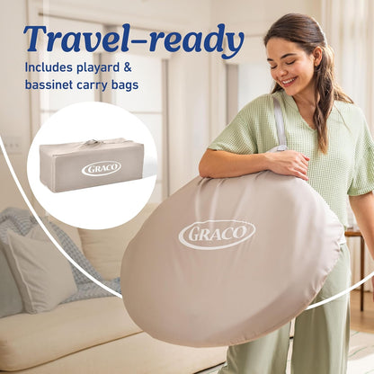 Graco Pack 'n Play Day2Dream Travel Bassinet Playard Features Portable Bassinet Diaper Changer and More (Lo, Lo)