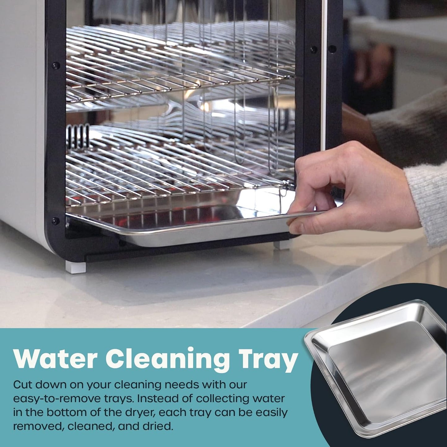 Wabi UVC LED Sanitizer & Dryer Ultra (White + Gunmetal Trim)