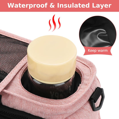 Accmor Universal Stroller Organizer with Insulated Cup Holder Detachable Phone Bag and Shoulder Strap,Stroller Bag Caddy Organizer Fits for Uppababy, Baby Jogger, Britax Strollers