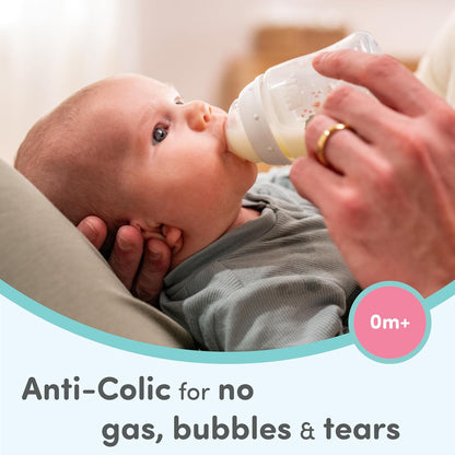 NUK Simply Natural Baby Bottle Nipples - Slow Flow, Silicone, Extra Soft, Anti-Colic Air System, BPA-Free, Pack of 2