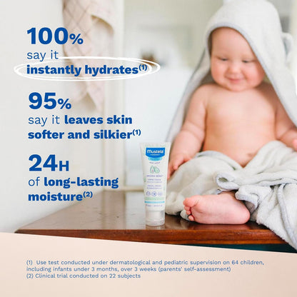 Mustela Hydra Bebe Face Cream – Daily Baby Moisturizer with Natural Avocado, Jojoba Oil & Shea Butter - 1.35 fl. oz. - Packaging may vary