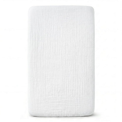 Muslin Bassinet Sheet Compatible with Maxi-COSI Iora & Iora Air Bedside Sleeper - 100% Cotton Rectangular Mattress Pad Cover (33"x20"), Breathable & Soft, Boho (1 Pack Blue)