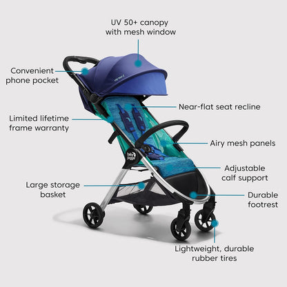 Baby Jogger City Tour 2 Carry-On Approved Travel Stroller, Ultra-Compact Baby Stroller, Lightweight, Easy Fold, Baby Travel Essential, Pitch Black