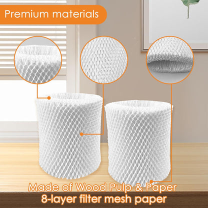 4 Pack Upgraded Replacement Wick Filters Compatible with Canopy Bedside & Nursery Humidifiers, Humidifier Wicking Filter Lasts Up to 6 Weeks