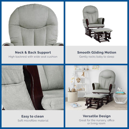 Baby Relax Huntington Nursery Glider & Ottoman, Espresso