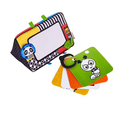 Baby Einstein Flip for Art High Contrast Floor Activity Mirror with Take Along Cards, Tummy Time Play, Newborn+