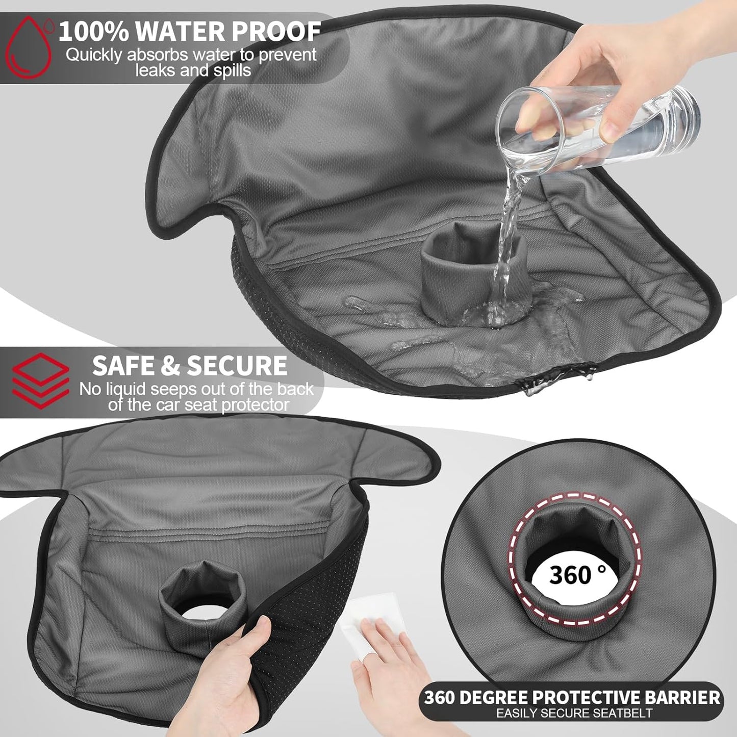 HunnmingRe 2 Pack Floral Car Seat Protector for Potty Training Waterproof Piddle Pad Cover from Spillages Nappy Leaks Toilet Training Anti Slip Backing Strollers Carseat Liner for Toddlers Babies