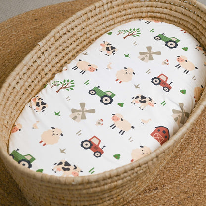 Bedside Sleeper Bassinet Fitted Sheets 20 x 33, 3 Pack Baby Delight Beside Me Dreamer,Babybond,Jimglo,koola,cowiewie,fodoss, Dream On Me Baby Square Bassinet, Pink Animal