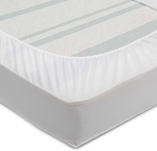 Serta Sertapedic Crib Mattress Protector with Nanotex Stain Repel and Release – Washable and Waterproof Mattress Pad Cover – Essentials for Newborn Baby and Toddler, 52"x 28", White
