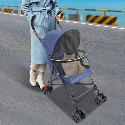 Pet Gear Travel Lite Plus Stroller,Compact Portable Jogger All Terrain Travel Pet Gear, Foldable Lightweight Durable Pet Stroller for Small To Medium Pets Dogs And Cats up to 15 pounds (Gray)