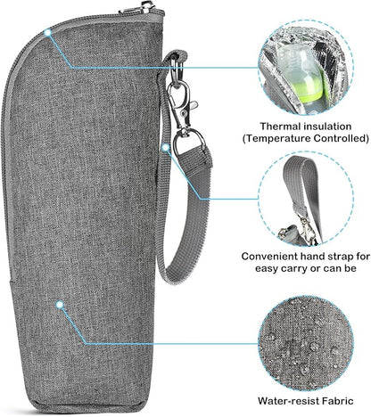 Accmor Baby Bottle Cooler Tote Bags, Insulated Breastmilk Cooler Bag, Nursing Bottle Warmer Bag for Nursing Mom Daycare Travel