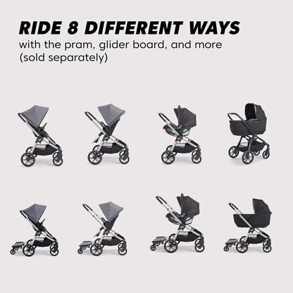 Baby Jogger City Sights Stroller - Convertible Stroller with Compact Fold Dark Slate