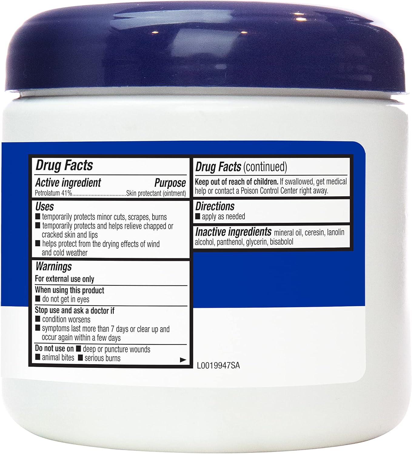 Amazon Basics Healing Ointment & Skin Protectant for Dry & Cracked Skin, Chapped Lips, Minor Cuts and Scrapes, Moisturizing Barrier Cream, Fragrance Free, 14 oz, 1-Pack