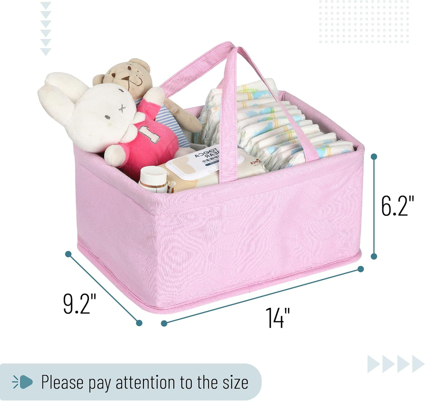 Mr. Pen- Baby Diaper Caddy Organizer, Blue, Baby Caddy Organizer with Handle, Compact Size, Collapsible & Portable