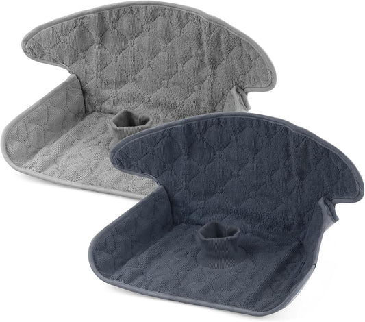 Piddle Pads Carseat, 2 Pieces Car Seat Potty Training Pad, Waterproof and Anti-Slip, Breathable and Comfortable, Machine Washable, Car Seat Piddle Pads for Stroller, Dining Chair (Khaki and Gray)