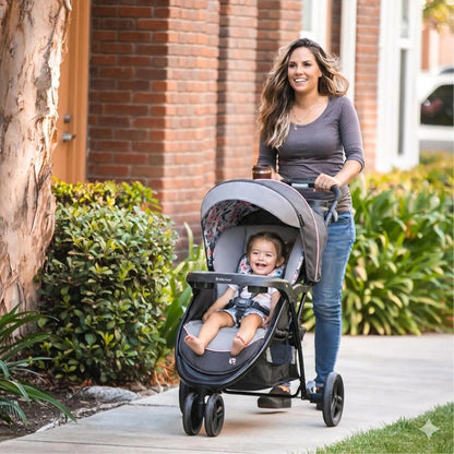 Baby Trend EZ Ride 35 Travel System, Stroller and Infant Car Seat Combo, Doodle Dots - Lightweight and Foldable Compact Design with One Hand Fold and Adjustable Handle