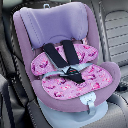 Babenest Car Seat Potty Protector Cover -Waterproof Carseat Training Liner for Baby &Toddler Shower Gift, Dry Piddle Pee Pad with Fun Designs for Strollers & Infant Car Seats (2pcs Pink)