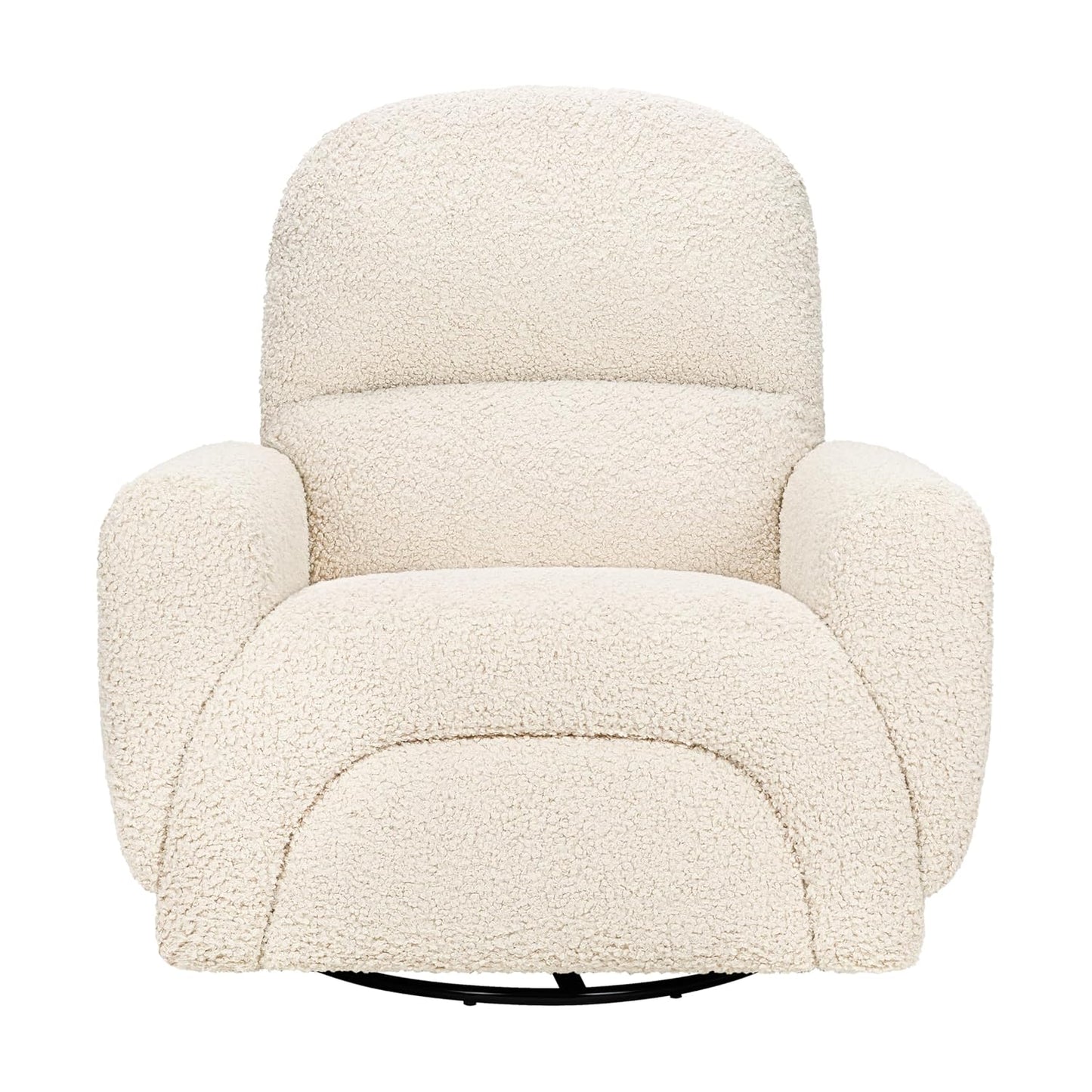 Babyletto Rainbow Recliner and Swivel Glider in Almond Teddy Loop, Greenguard Gold Certified and CertiPUR-US® Certified