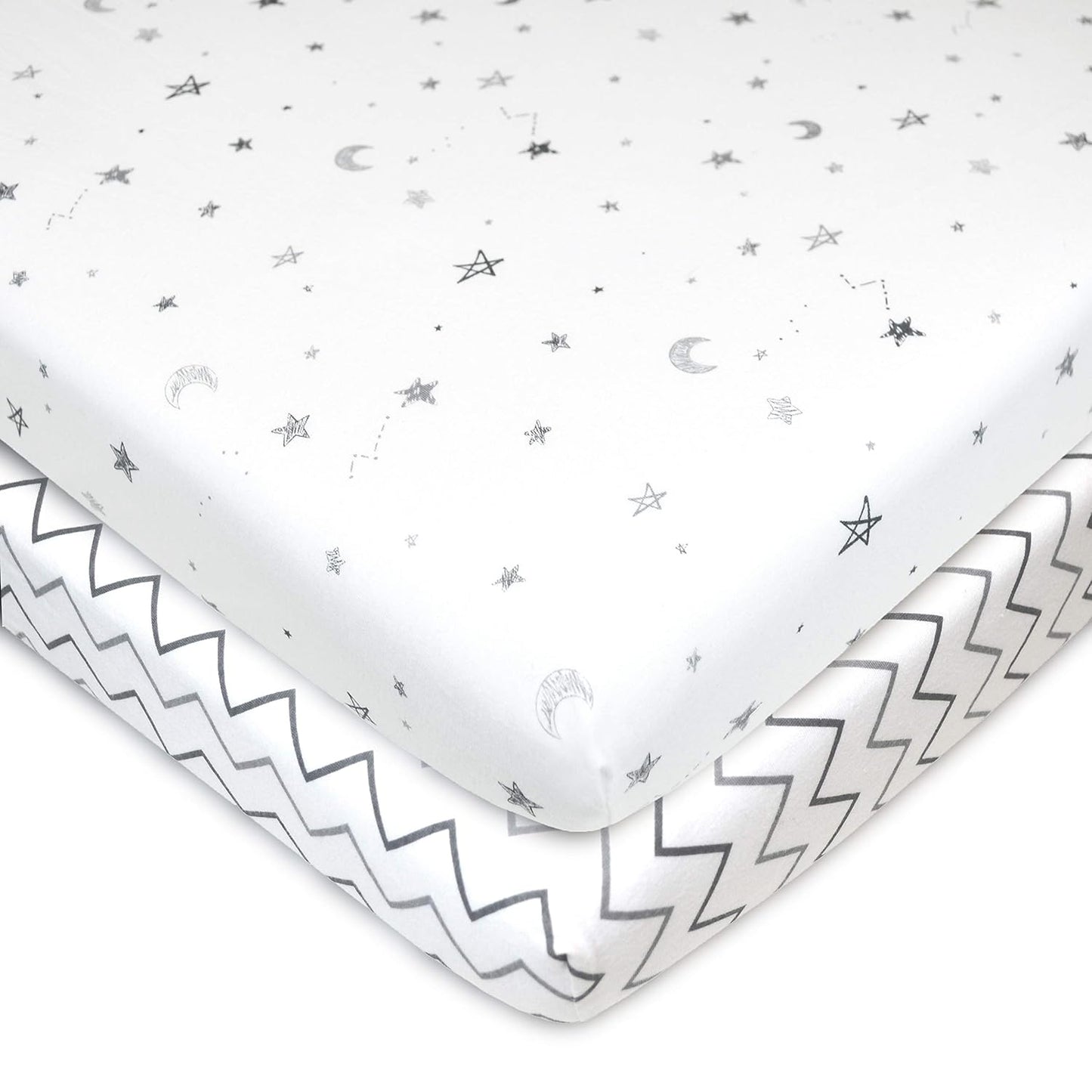 TL Care 100% Natural Cotton Fitted Pack and Play Sheet 39" x 27" - Soft & Breathable Pack N Play Sheet for Playpen, Playard & Mini Crib Mattress, Alphabet, for Boys & Girls