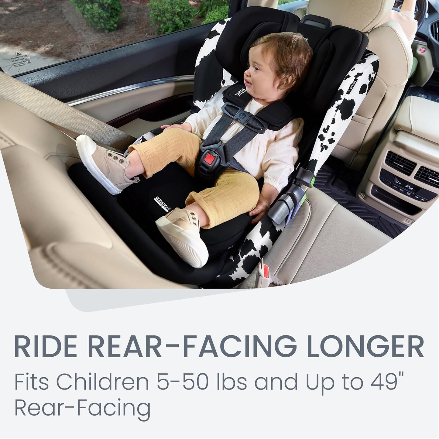 Britax Poplar Convertible Car Seat, 2-in-1 Car Seat with Slim 17-Inch Design, ClickTight Technology, Magenta Onyx