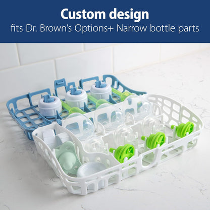 Dr. Brown's Dishwasher Basket for Small Baby Bottle Parts, Pacifiers, and Accessories, Clean, Store and Organize Newborn Essentials, BPA Free, Black