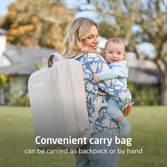 Maxi-Cosi Calao Travel Playard, Infant Bassinet, Toddler Playpen, Portable, Lightweight, Foldable, Easy Setup, with Carry Bag, Breathable Mesh, Truffle