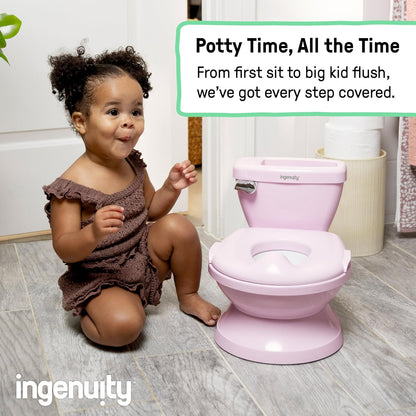 Ingenuity My Travel Potty, 2-in-1 Baby and Toddler Portable Potty Seat & Potty Ring, Lightweight Foldable, Includes Travel Bag & 3 Disposable Liners, Neutral