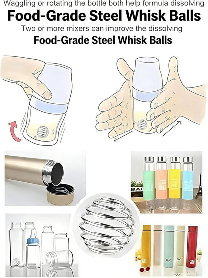 5-Pack Formula Mixers,Milkshake Protein Shaker Ball For Baby Formula Bottle,304 Stainless Steel Wire Mixer Mixing Ball For Small Shaker,Drinking Bottle Cup