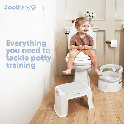 Jool Baby 3-Piece Potty Training Kit - Includes Toddler Potty Chair, Potty Seat for Toilet & Step Stool