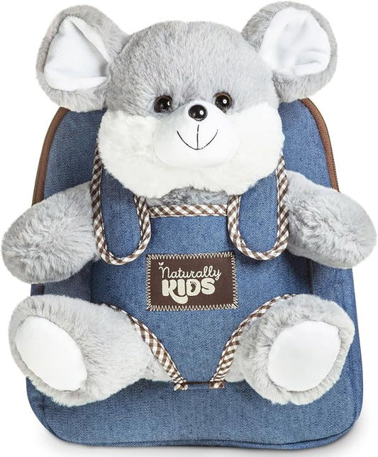 Mouse Backpack, Mouse Toys for Kids 3-5, Toddler Stuffed Animal Gifts for 2 3 4 5 Year Old Girl Boy