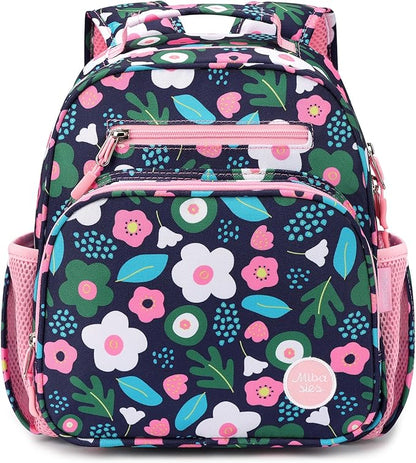 mibasies Toddler Backpack for Girls 2-4: Preschool Kindergarten Backpack - Cute Kids Backpacks for Girls - Pulan Flower Pink