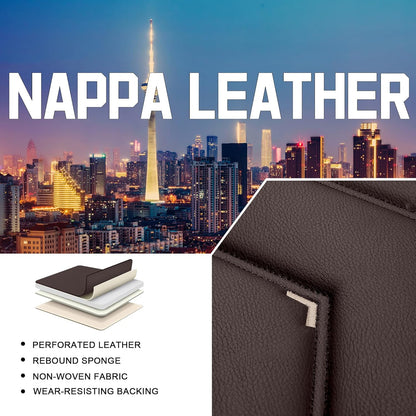 CTDS Car Seat Covers for MINI Convertible 2013-2026, Stylish Sport Seat Covers, Premium Nappa Leather Car Seat Cover. Automobile Seat Covers Sets.(Luxury 5 Seats/Beige)