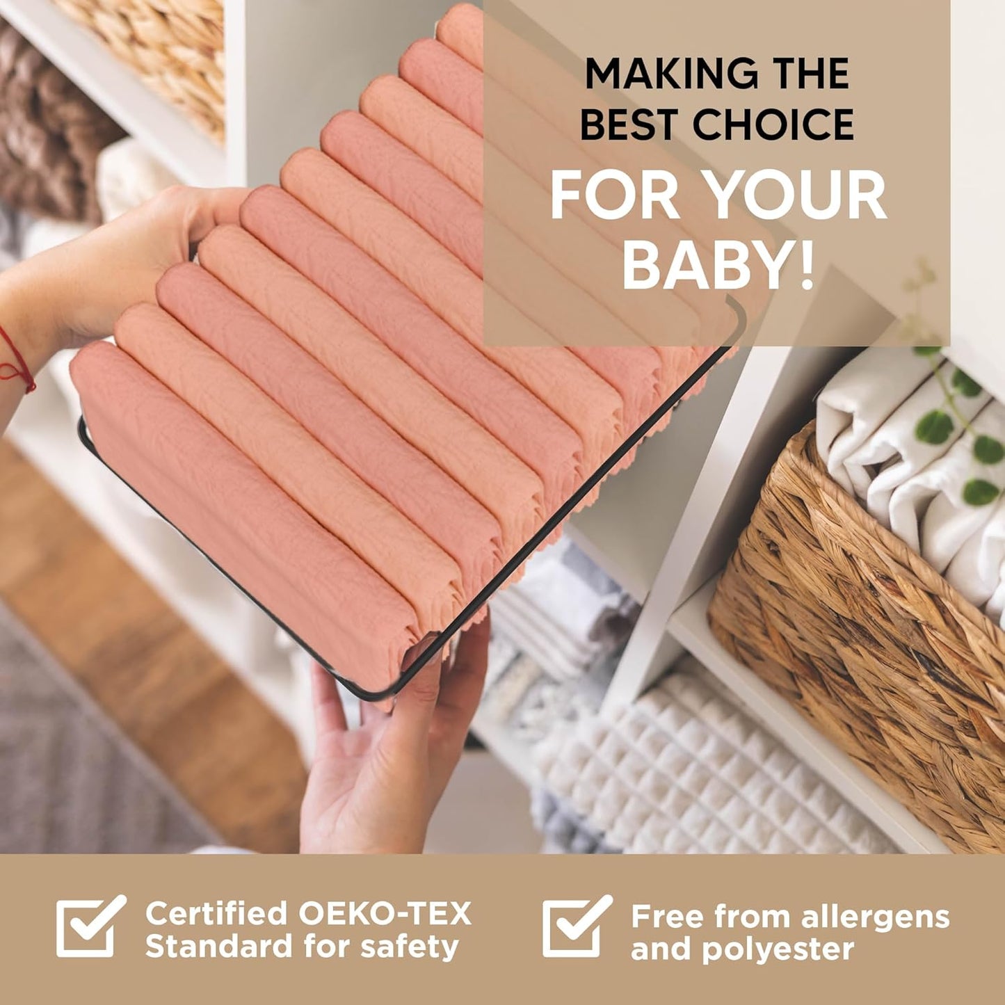 Bassinet Sheet for Bassinet Mattress - 100% Organic Jersey Knit Cotton - Snuggly Soft & Cozy Sheets Fitted for Oval Rectangle & KoolaBaby Bedside Sleeper - White & Grey 2 Pack