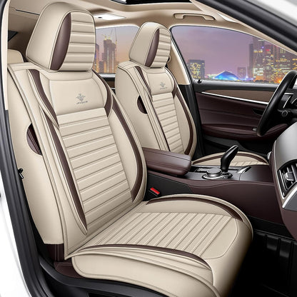Seat Covers Fit for Mini Convertible 2009-2025 Premium Leather Car Seat Covers, Waterproof Non-Slip and Airbag Compatible, Fashion Car Seat Protector (Black Red,Front Set with Pillow)