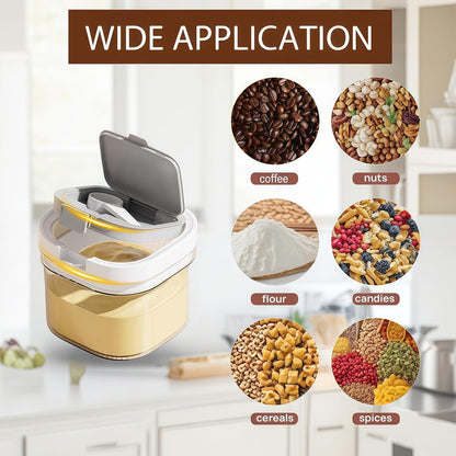 Formula Container to go-1300ml Travel Dispenser BPA Free Airtight Container with Spoon & Layered Storage,Sealed Lid,Stackable,Easy-Clean,Ideal for Coffee,Flour,Sugar,Cereal,Milk Powder(44oz)