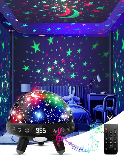 YACHANCE Kids Sound Machine with Night Light Projector,29 Soothing Sounds Baby Night Light Star Projector for Kids Room,White Noise Machine for Baby Sleeping Soother,Nursery Lamp,Bedroom Decor