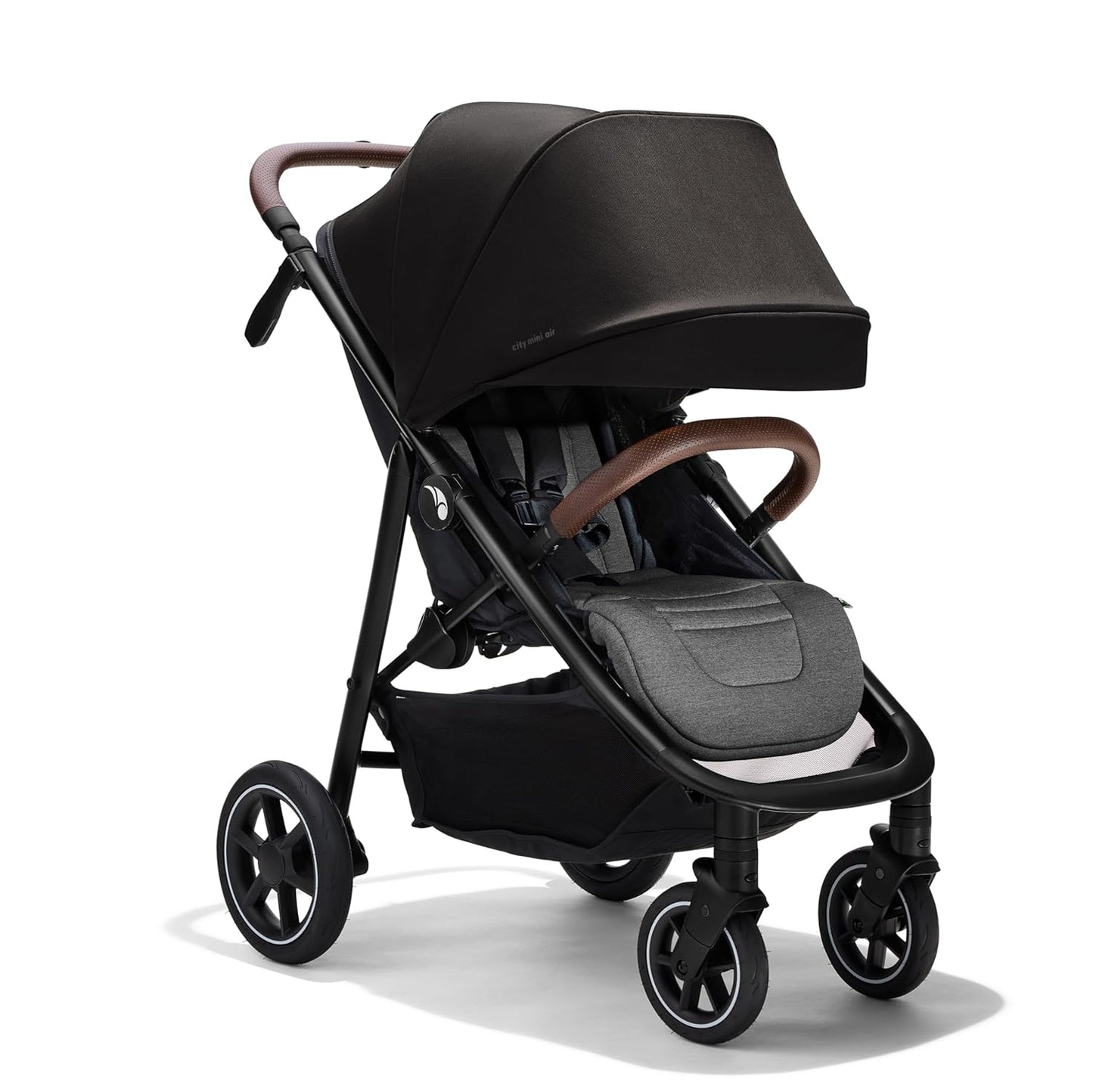 Baby Jogger City Mini Air Lightweight Stroller, Compact Baby Stroller with All-Terrain Wheel Suspension Adjustable Seat with Calf Support Compact Fold, Rich Black