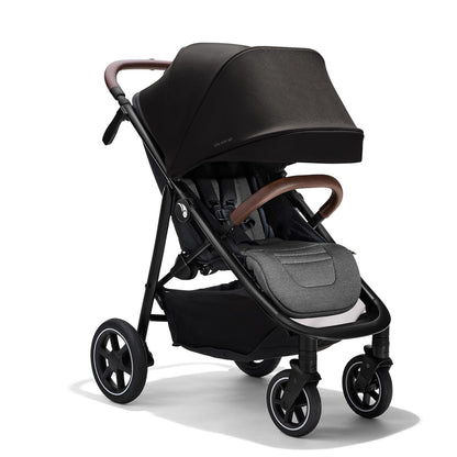 Baby Jogger City Mini Air Lightweight Stroller, Compact Baby Stroller with All-Terrain Wheel Suspension Adjustable Seat with Calf Support Compact Fold, Rich Black