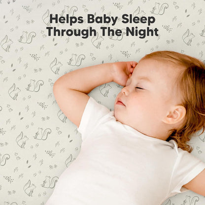 2 Pack and Play Sheets, Waterproof Mini Crib Sheets Fitted - 38x26 Organic Cotton Pack N Play Sheets for Graco Pack and Play Mattress, Playard Baby Crib Sheets,Neutral for Boy,Girl,Toddler(KeaSafari)