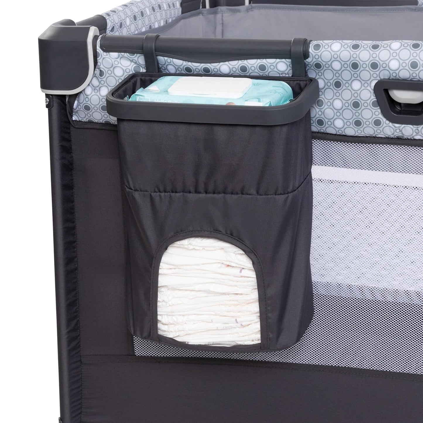 Baby Trend Nursery Den Playard with Snooze Pod and Flip Over Changer, Diamond Sage