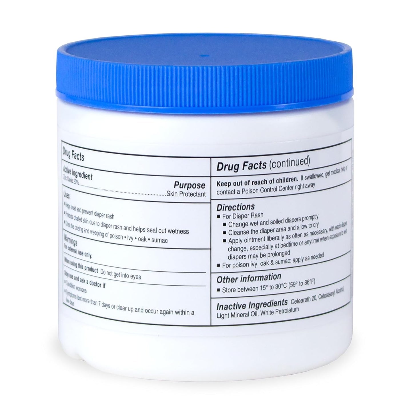 CareAll Zinc Oxide 20% Skin Protectant Barrier Ointment 15 oz., Provides Relief, Prevention and Treatment for Chafing due to Diaper Rash. Helps Seal Out Wetness. Non-Nano.