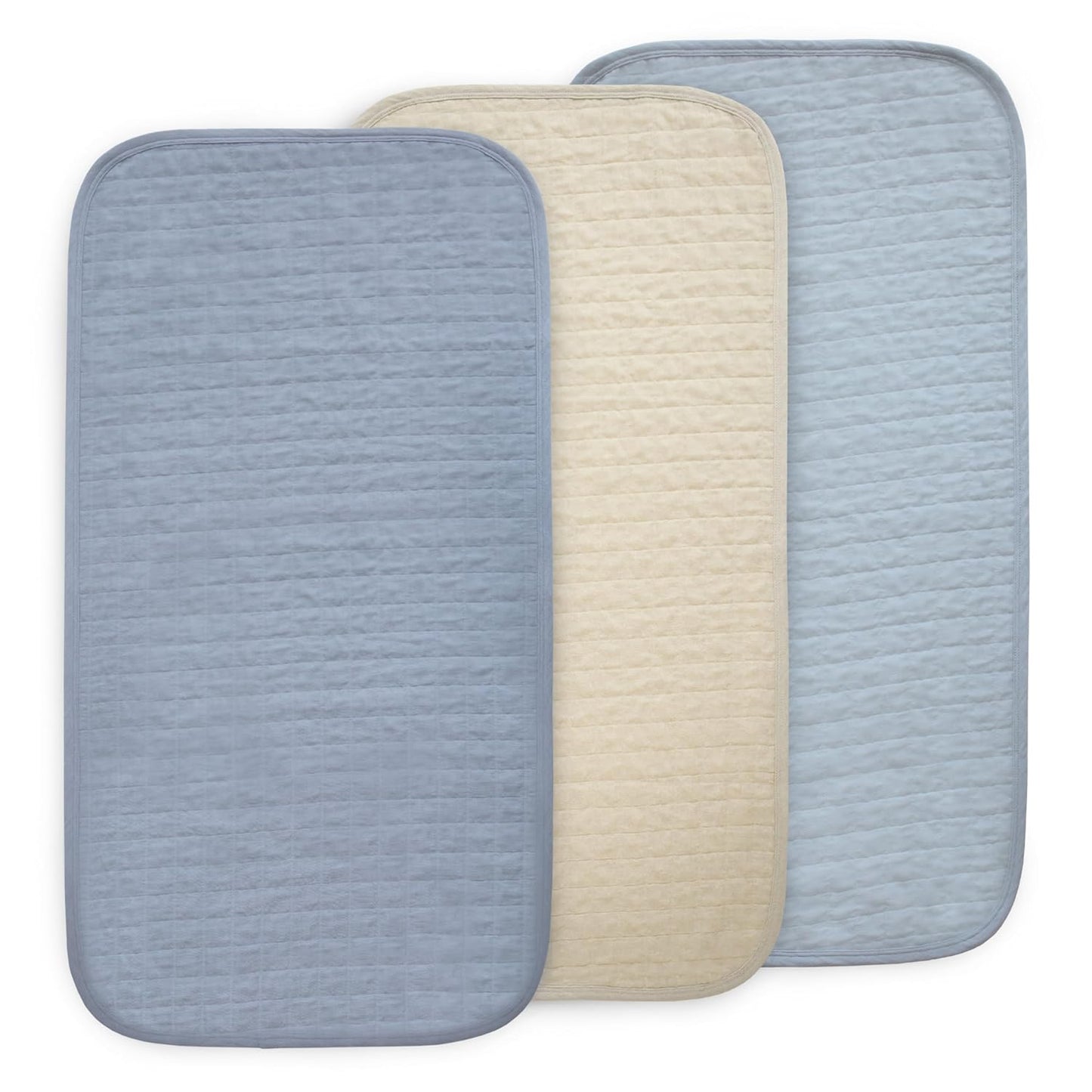mushie Water Repellent Changing Pad Liners | Made with Organic Cotton | Set of 3 (Pastel Blooms Combo)