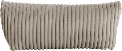 Lexicon Modern Swivel Glider Recliner Chair, Nursery Glider, Corduroy Fabric Upholstery Recliner with 2 Lumbar Pillows, Manual Reclining Sofa Chair for Living Room/Office/Apartment, Beige