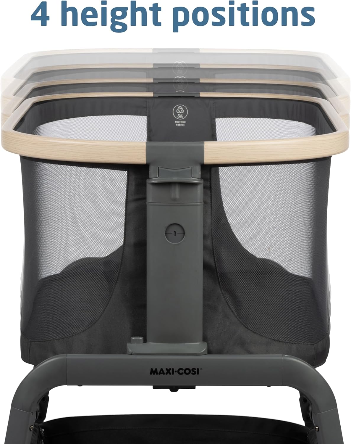 Maxi-Cosi Iora Baby Bassinets Bedside Sleeper, Portable Bassinet, Infant Bedside Sleeper Crib, Height Adjustable, Breathable Mesh, Large Storage Basket, Truffle