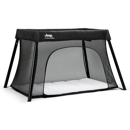 Jeep Horizon Compact Travel 2-in-1 Play Yard and Bassinet, Black