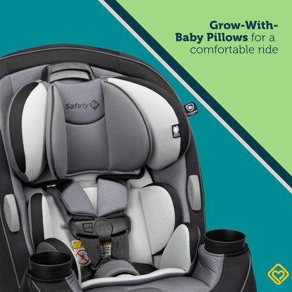 Safety 1st Grow and Go All-in-One Slim Convertible Car Seat, Rear Facing, 5-40 lbs, Forward Facing (30–65 lbs), High Back Booster Seat 40-100 pounds, Alaskan Blue