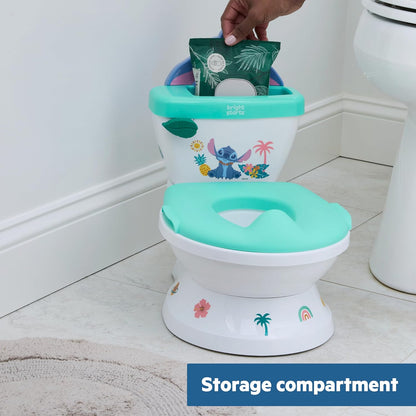 Bright Starts Disney Junior Minnie Mouse My Size Potty Training Toilet, Toddler Potty Chair with Flushing & Cheering Sounds, Removable Seat with Splash Guard & Handles, Ages 18+ Months, Up to 50 lbs